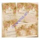 Antique Roses Wedding Stationery Kit Printable Download Canva Template